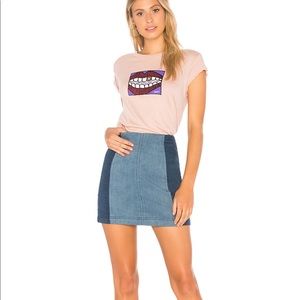 Free People two toned denim skirt.
